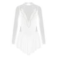 thumbnail image 5 of iEFiEL Womens Shiny Rhinestone Ballet Dance Dress Mesh Patchwork Leotard Ice Skating Costume Dress, 5 of 7