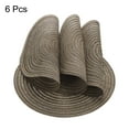 thumbnail image 3 of Uxcell 6pcs Round Braided Placemats 12" Non-Slip Round Table Mats for Dining Tables Washable Heat Insulation Woven Placemats, Brown, 3 of 7