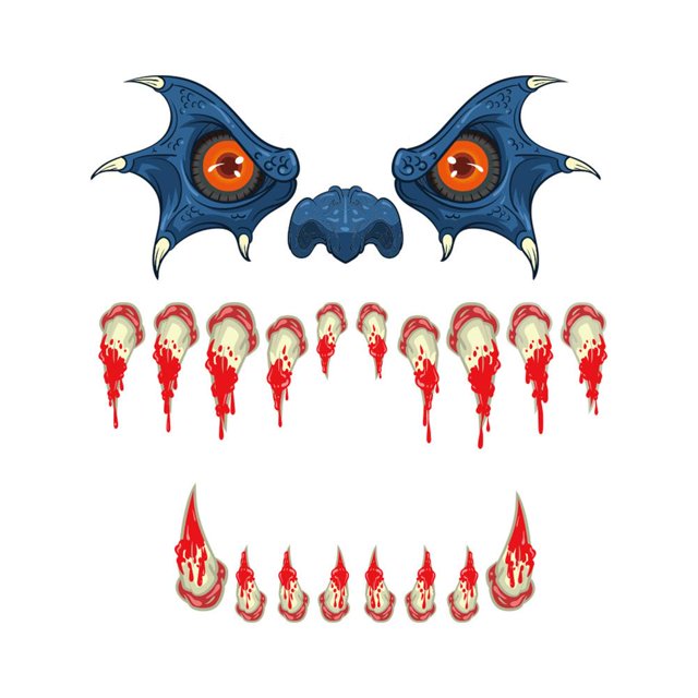 Del Monstruo De Halloween Etiqueta De La Pared De La Puerta Del Horror Para La Decoración De Halloween Methold HA042932-02