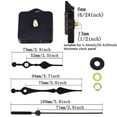 thumbnail image 3 of QIFEI High Torque Long Shaft Clock Movement Mechanism DIY Kit Battery Powered(Not Included) Hand Too Black, 3 of 11