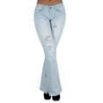 thumbnail image 6 of Fashion2Love The Sexy Flare Bootleg Ripped Premium Bootcut Women Jeans, 6 of 9