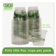 Eco-Products EP-CC9S-GSPK GreenStripe 9 oz. Renewable and Compostable Cold Cups - Clear (50/Pack)