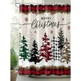 thumbnail image 3 of Christmas Tree Waterproof Fabric Shower Curtain, Red Black Plaid Xmas Snowflake Shower Curtain for Bathroom Curtains Bathtubs Hotel Washable Shower Curtains with 12 Hooks Stall 54x78in, 3 of 6