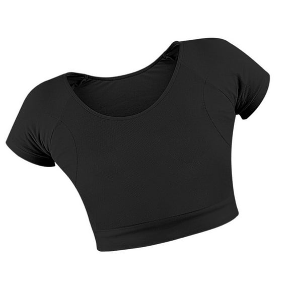 Women Sweat Absorbing Undershirt Mesh Quick Drying Sweat Vest Moisture Wicking Sweatproof Underarm Sweat Pad Crop Shirt