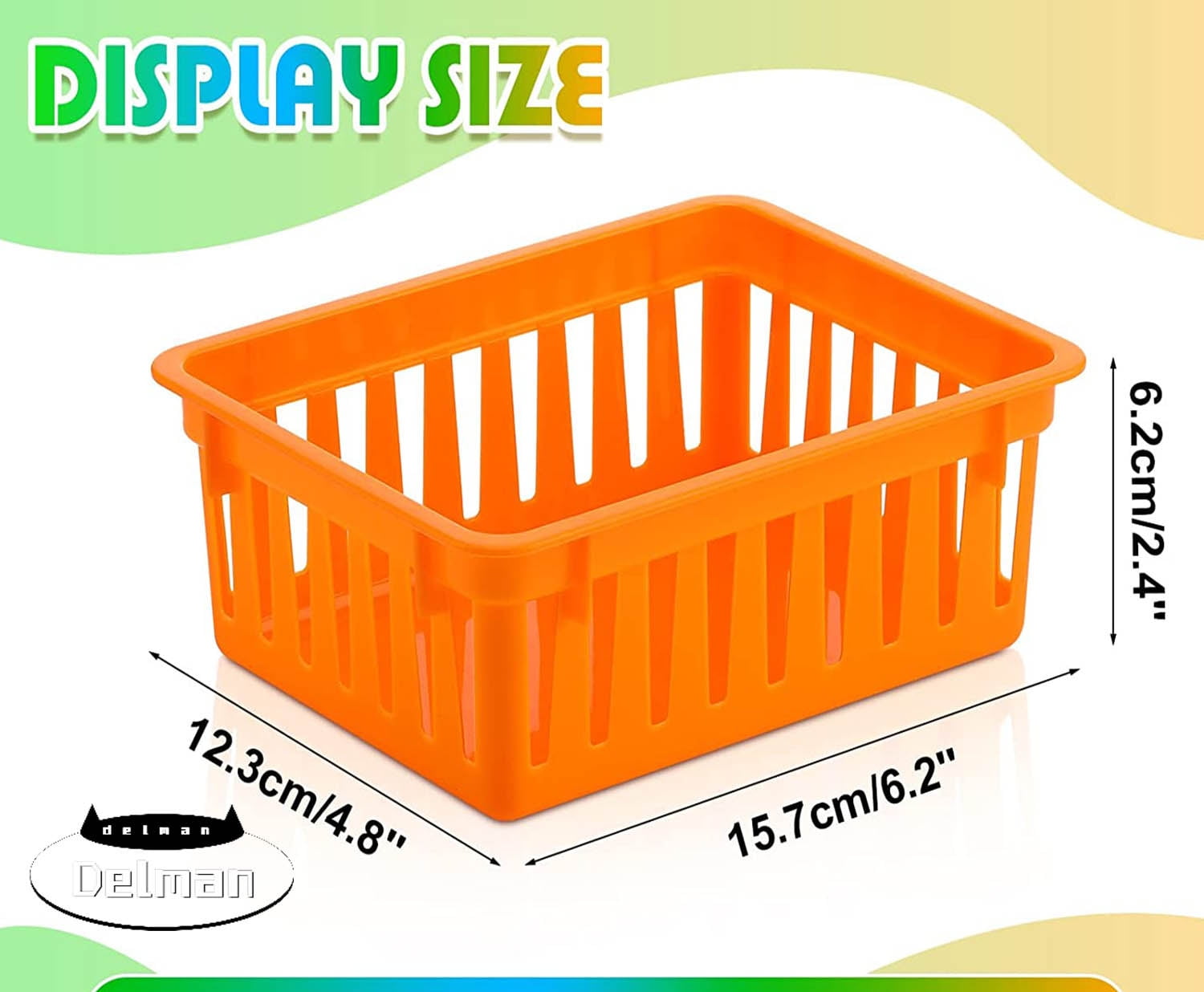 8 Pack Colorful Storage Bins for Classroom - Small Plastic Baskets for  Organizing Shelves, Arts, Crafts, Desks, Toys (4 Colors, 10.3x6.5x2.3 in) 