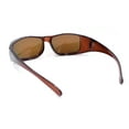 thumbnail image 4 of Polarized Colorful Mirror Lens 62mm Rectangle Fit Over Sunglasses Over Glasses Brown - Red Mirror, 4 of 4