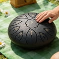 thumbnail image 5 of Steel Tongue Drum 6 Inch 11 Notes, Waterproof Hand Pan Rain Drum with 2 Mallets, Soft Bag & Music Book for Meditation, Yoga, Musical Education, 5 of 7