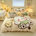 thumbnail image 3 of Sanrio Cinnamoroll My Melody Pochacco Soft Milk Velvet Bedding Four-Piece Set Bedroom Three-Piece Suit Bed Sheet Quilt Cover, 3 of 17