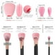 thumbnail image 2 of Soporte para brochas de maquillaje y almohadilla limpiadora de silicona rosa, 8 unidades, 2 of 7