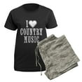 thumbnail image 5 of CafePress - I Love Country Music Pajamas - Women's Short Sleeve Print T-Shirt and Pants Dark Cotton Pajama Set, 5 of 7