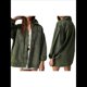 thumbnail image 3 of Chaqueta Vaquera Urbana para Mujer: Chaqueta Vaquera Estilo Boyfriend, Holgada, de Larga y con Botones Al Frente. Verde M, 3 of 7