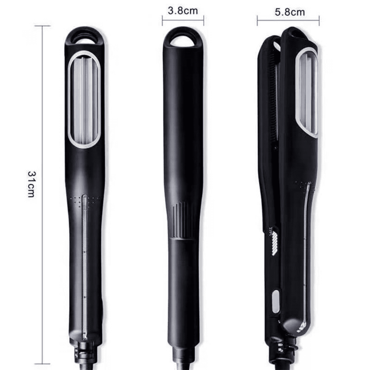 Automatic Crimping Hair Iron, Corn Splint,Volumizing Hair Crimper Hair Iron for Women, Tourmaline Ceramic Rippled Barrels