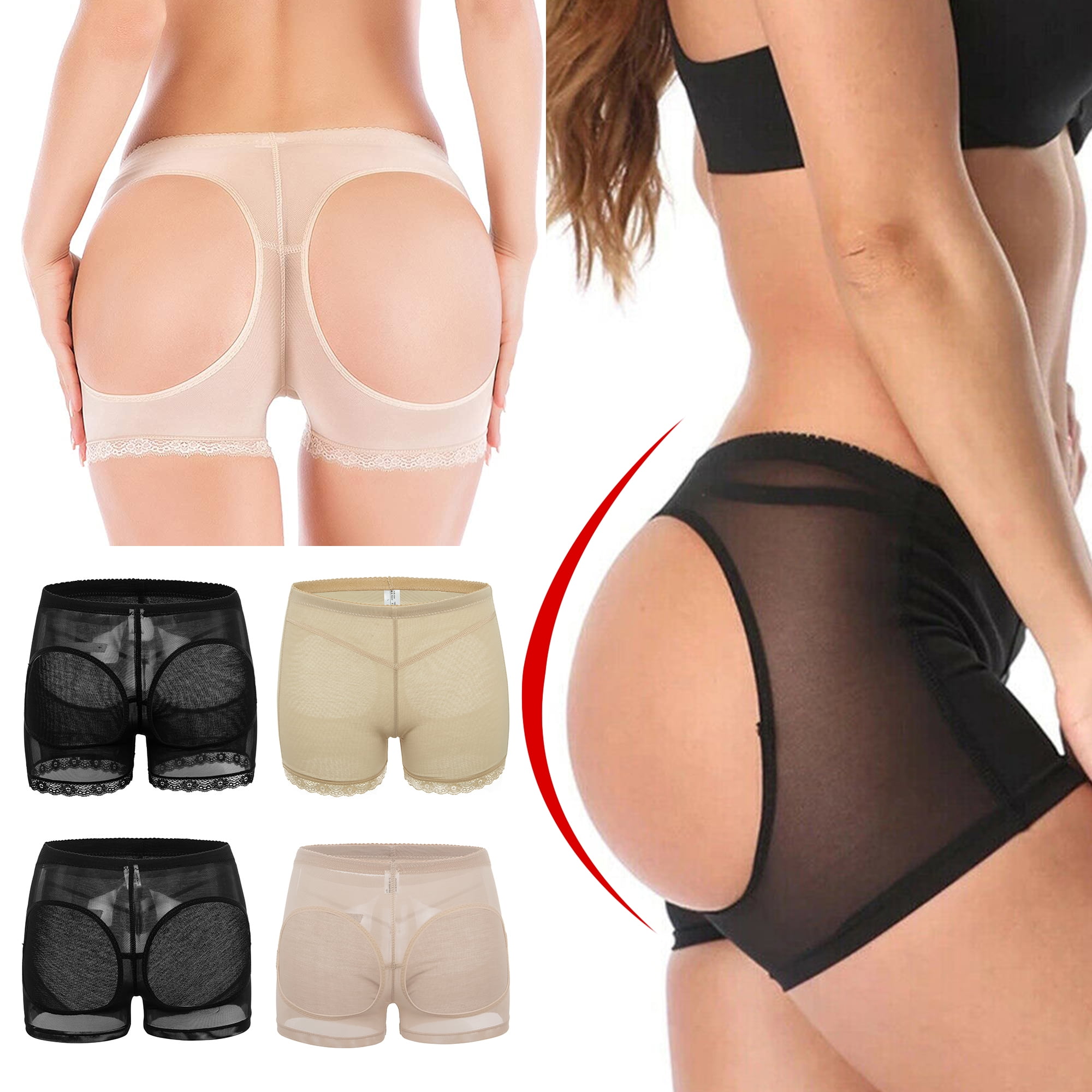 Butt Lifter Tummy Control Butt Lifting Panties Lift Underwear Booty Lifter Bigger Butt Shaper for Women, Beige, image