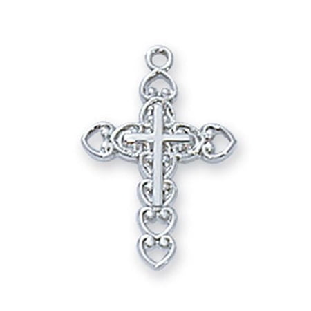0.65 x 0.43 x 0.5 in. Sterling Silver Cross Pendant