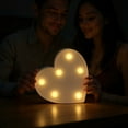 thumbnail image 4 of Valentine's Day Heart Shaped LED Marquee Sign Light Up , Battery Powered LED Lights for Night Light, Wedding, Birthday, Party, Christmas or Home Decor, 4 of 6