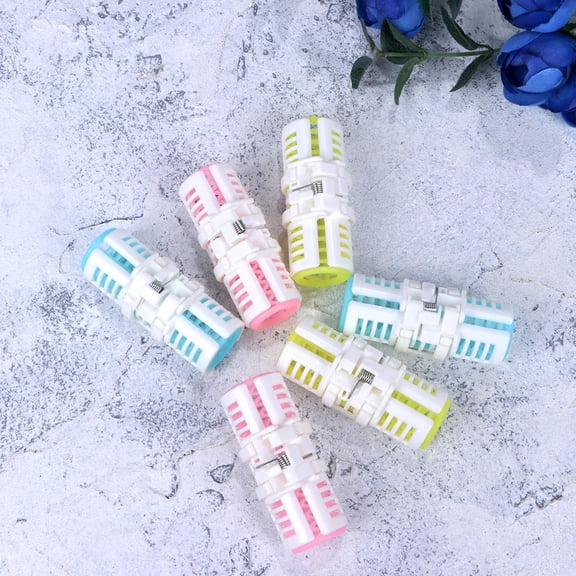 OFFIGAM 6pcs Soft Curlers See Through Bang Curlers Hair Styling Tools for Women Assorted Color