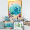 thumbnail image 3 of Designart 'Coral Reef Fishes With Turquoise Ocean Spiral' Nautical & Coastal Framed Art Print, 3 of 4