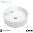 thumbnail image 5 of Karran Usa Vc-401 Valera 18-1/8" Circular Vitreous China Vessel Bathroom Sink - White, 5 of 6
