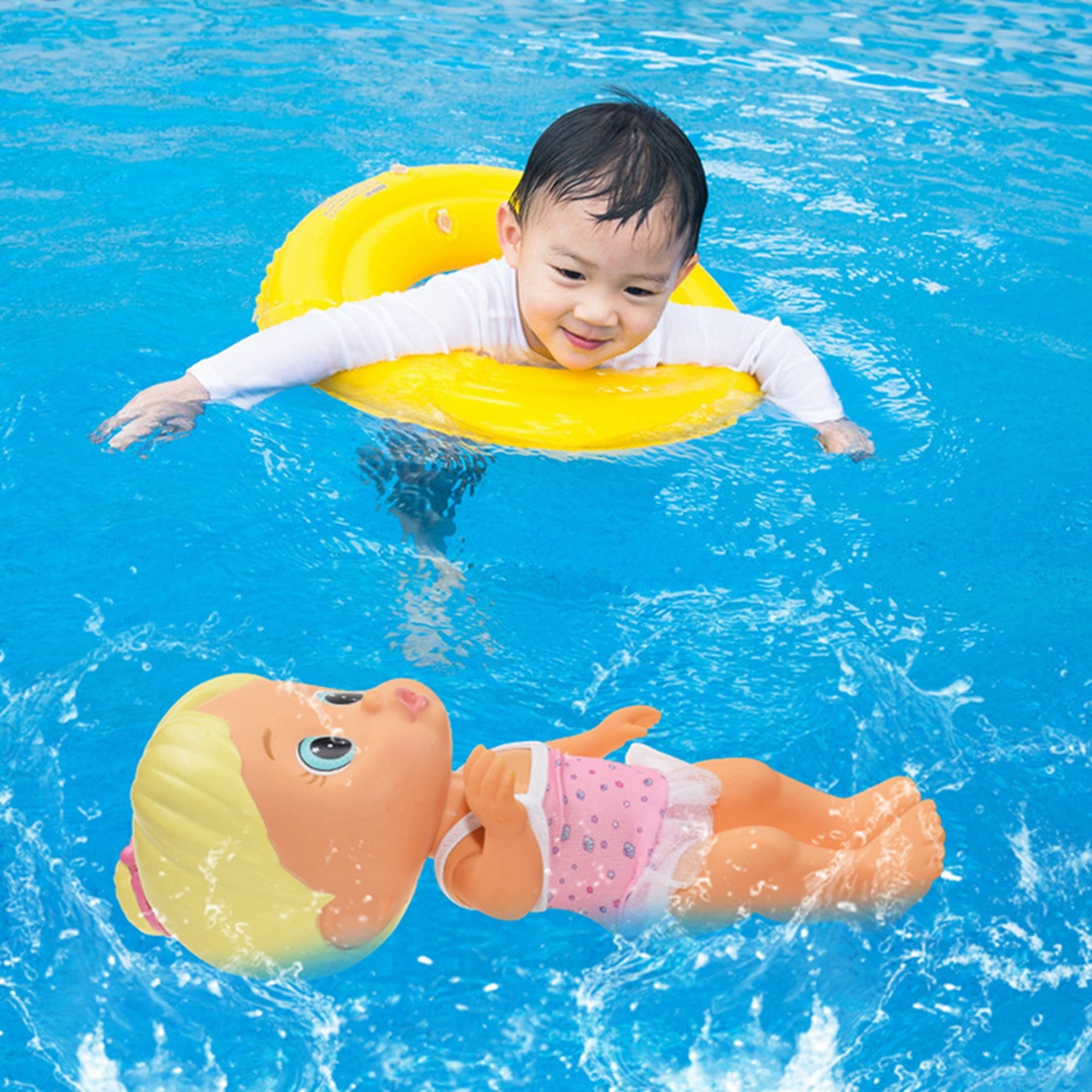 Water Baby Doll, Waterproof Soft Cuddly Swimming Doll for Bathtub