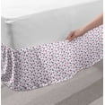 thumbnail image 2 of Anchor Bed Skirt, Sea Inspired Pattern with Classical Sailing Theme Steering Wheel, Elastic Bedskirt Dust Ruffle Wrap Around for Bedding Decor, 4 Sizes, Royal Blue Dark Coral, by Ambesonne, 2 of 2