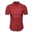 thumbnail image 1 of Camisa Cuello Mao Manga Corta Hombre Vestir Caballero, 1 of 7