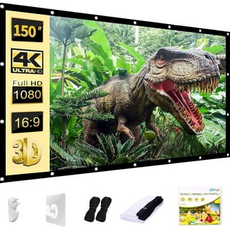 Excelimage 100 Inch Projector Screen with Stand, Indoor/Outdoor