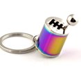 thumbnail image 1 of Auto Part Model Gear Box Keychain Six-speed Manual Transmission Shift Lever Keyring Key Chain Ring Keyrings Keyfob (Rainbow), 1 of 6