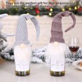 thumbnail image 3 of Toystoory Cubierta de botella de vino estilo nórdico Navidad Santa Claus tejido de felpa de comedor para el hogar botella de vino ropa decoración Kits de decoración para fiestas Gris rojo Toystoory HA068259-02, 3 of 6