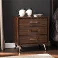 thumbnail image 1 of SEI Furniture Oren 3 Drawer Nightstand in Walnut, 1 of 14
