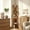 Natural, variant on 5-Tier S-Shaped Corner Shelf, Modern Freestanding Curved Display Rack with 90° Corner Fit, Space-Saving Bookshelf Plant Stand for Living Room Bedroom, Orange