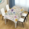 thumbnail image 4 of Yayeee Tablecloths 54" x 54" Rectangle Wrinkle Resistant Party Table Cover, Blue Floral Rabbit, 4 of 8
