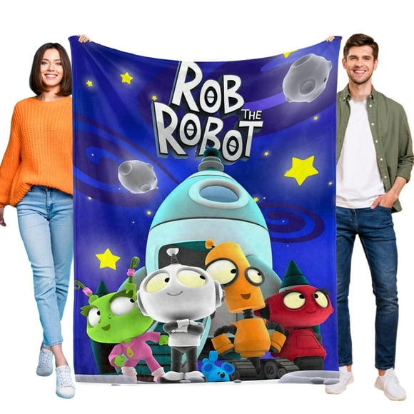 Rob, el Robot anti-pilling, suave, ligera, esponjosa y acogedora de lujo para hogar y cocina – Perfecta para niños y adultos,50X70cm