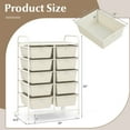 thumbnail image 3 of Gymax 10-Drawer Rolling Storage Cart Tools Scrapbook Paper Organizer on Wheels White, 3 of 10