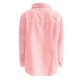 thumbnail image 6 of Pink Womens Tops Womens Corduroy Button Down Shirt Oversized Blouses Tops Long Sleeve Casual Warm Jacket with Pockets Going Out Tops for Women, 6 of 6