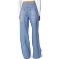 thumbnail image 2 of Jeans de pierna ancha con tacto lateral, cintura alta, vaqueros elásticos para mujer, 2 of 6