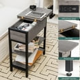 Yoobure End Table with Charging Station Flip Top Side Table with USB