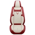 thumbnail image 5 of Funda de cuero PU para asiento delantero y trasero, protector de alfombrilla para cojín trasero de coche, antideslizante, transpirable, accesorios para coche, 5 of 5