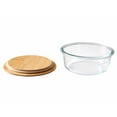thumbnail image 3 of Better Homes & Gardens 4Cup Round Glass Food Storage Container with Bamboo Lid. Set of 1, 2 Pieces, 3 of 4