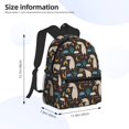 thumbnail image 2 of Honeii Cute Alpaca Print School Backpack,Casual Lightweight Travel Rucksack Daypack,Backpacks for College High, 2 of 6