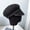 Black, variant on Winter Wool Cap With Duck Tongue, Female Minority Asymmetrical Military Cap, Pure Color Felt Hat, Fashion Top Hat