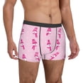 thumbnail image 4 of Salouo Pink Scarf Snowman Print Men's Boxer Briefs,Breathable Underwear Elastic Waistband Briefs for Men -X-Large, 4 of 8