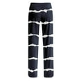 thumbnail image 5 of Enjoytime Plus Size Pants for Women Printing Elastic Waist Full Length Pajama Pants Casual Lounge Loose Trousers Black XXXL, 5 of 6