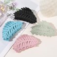 thumbnail image 4 of NIBOLOG Women Large Hair Clip Leaf Shape Hollow Design Hair Claw Back Head Shower Hair Claw Leaf Grabber Hair Accessories, 4 of 8