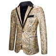 thumbnail image 1 of Hombres traje casual cuello solo botón lentejuelas rendimiento vestido traje abrigo Pompotops oipoqjl22198, 1 of 4