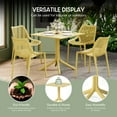 thumbnail image 3 of WestinTrends Playa 31.5" Square Plastic Outdoor Patio Dining Table for 4, Yellow, 3 of 6