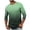 Green, variant on Mens T-Shirts Fashion Gradient 3/4 Sleeve Pullover Tops Casual Ribbed Knit Round Neck Top for Everyday Wear(Green,Large)