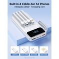 thumbnail image 5 of Portable Charger 10000mAh Power Bank with Built in Cable, (22.5W Output + 18W Input) ,Compatible with IPhone and Samsung's Fast Charging LCD Display Battery Pack, 5 of 5