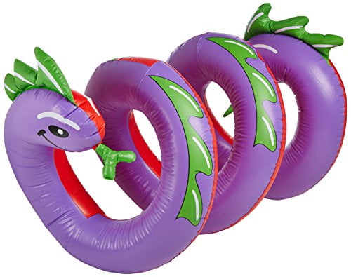 Curly Serpent Pool Float Swimline Kids WOW Two Headed Giant Sea Dragon Toy 