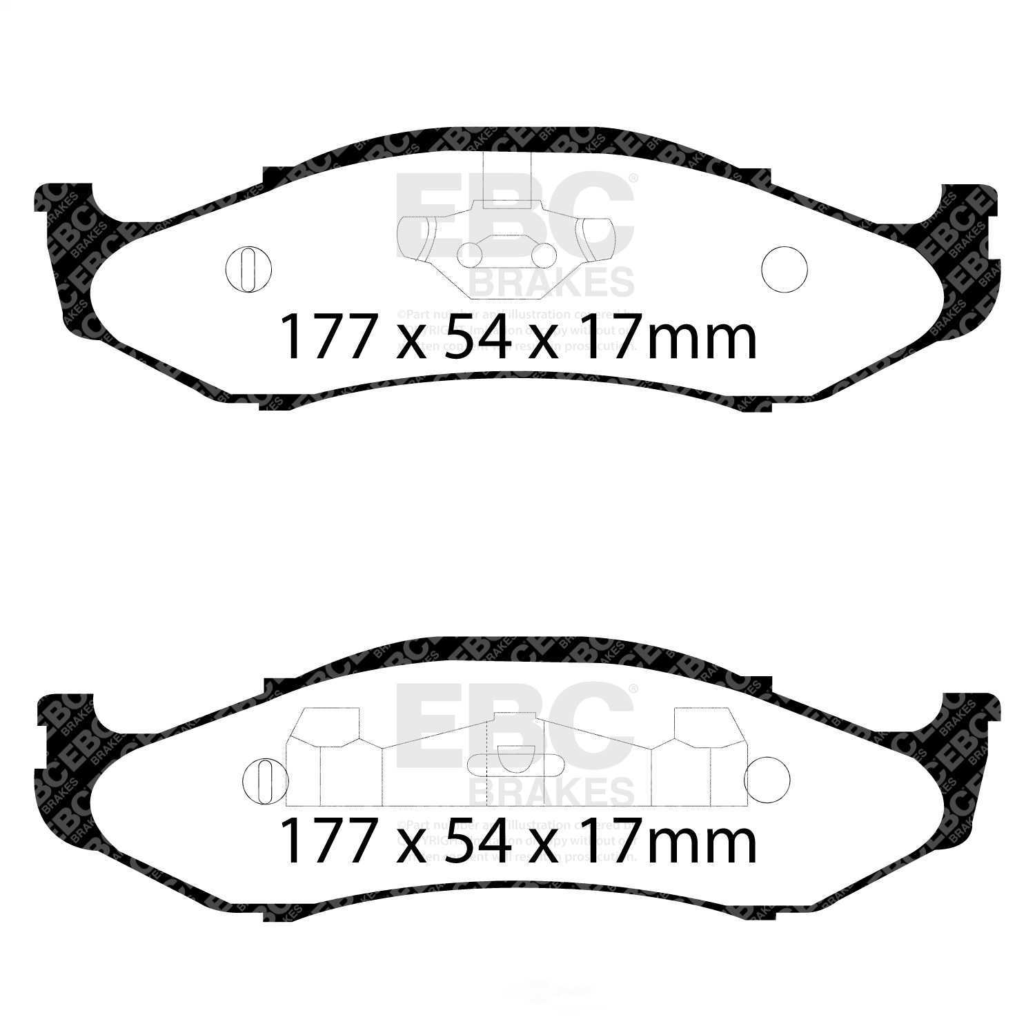 EBC 97-99 Jeep Cherokee 2.5 82mm High Rotors Yellowstuff Front Brake Pads Fits select: 1997-2002,2004-2005 JEEP WRANGLER / TJ