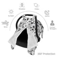 thumbnail image 3 of Car Seat Cover Baby - Gear Pattern print Breathable Infant Car Seat Cover for Baby Carseat, Lightweight Comfort Baby Essentials Must Haves Newborn Stuff for Girl Boy, 3 of 7